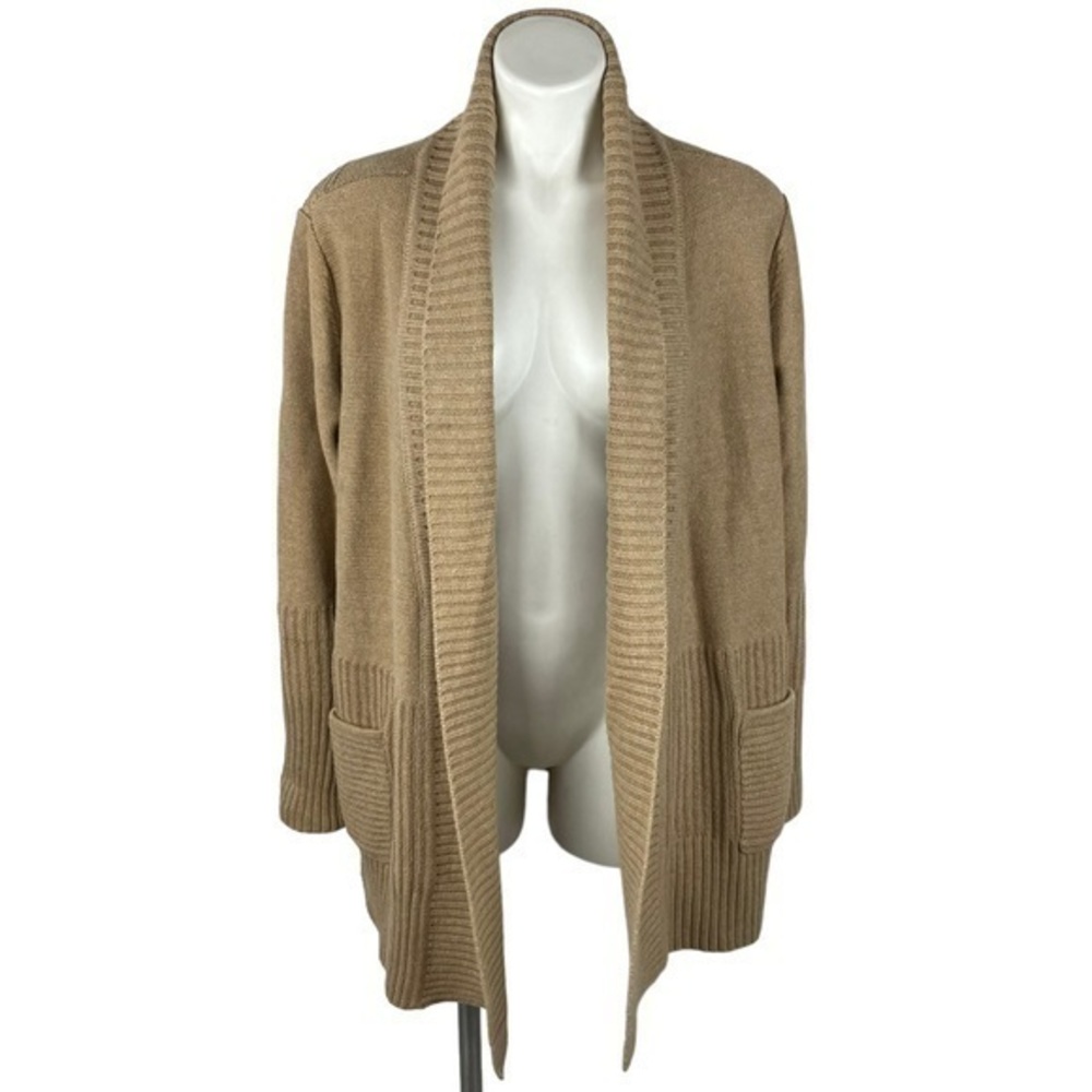 H by Halston Open Front Cardigan Sweater - NWOT | Women Large | Tan